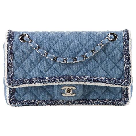 chanel denim flap bag price|Chanel denim shoulder bag.